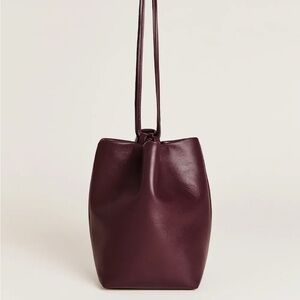 NEW! Reformation Dimitri pouch bag in ruby Burgundy Leather Bucket purse